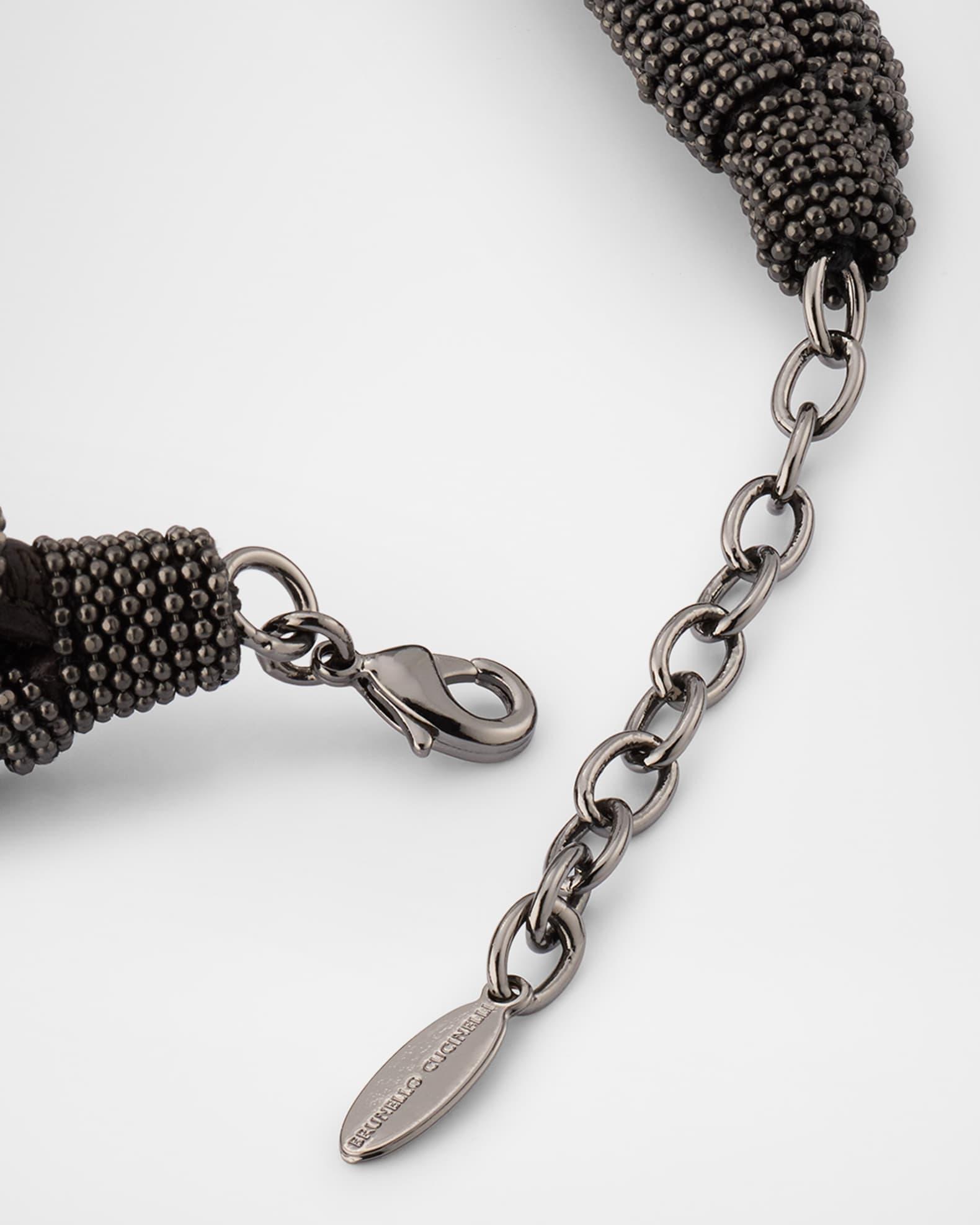 Braided Monili Leather Necklace Product Image