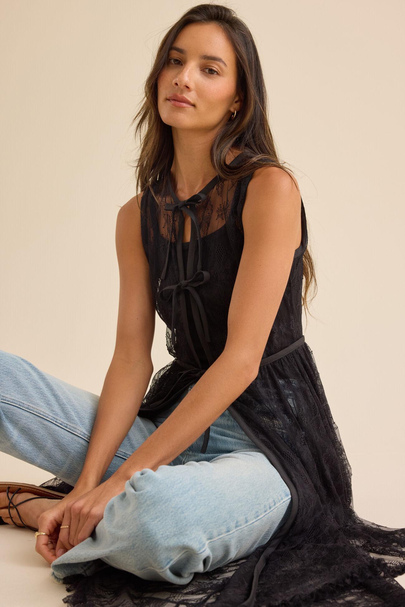 Solana Lace Ruffle Kimono Product Image