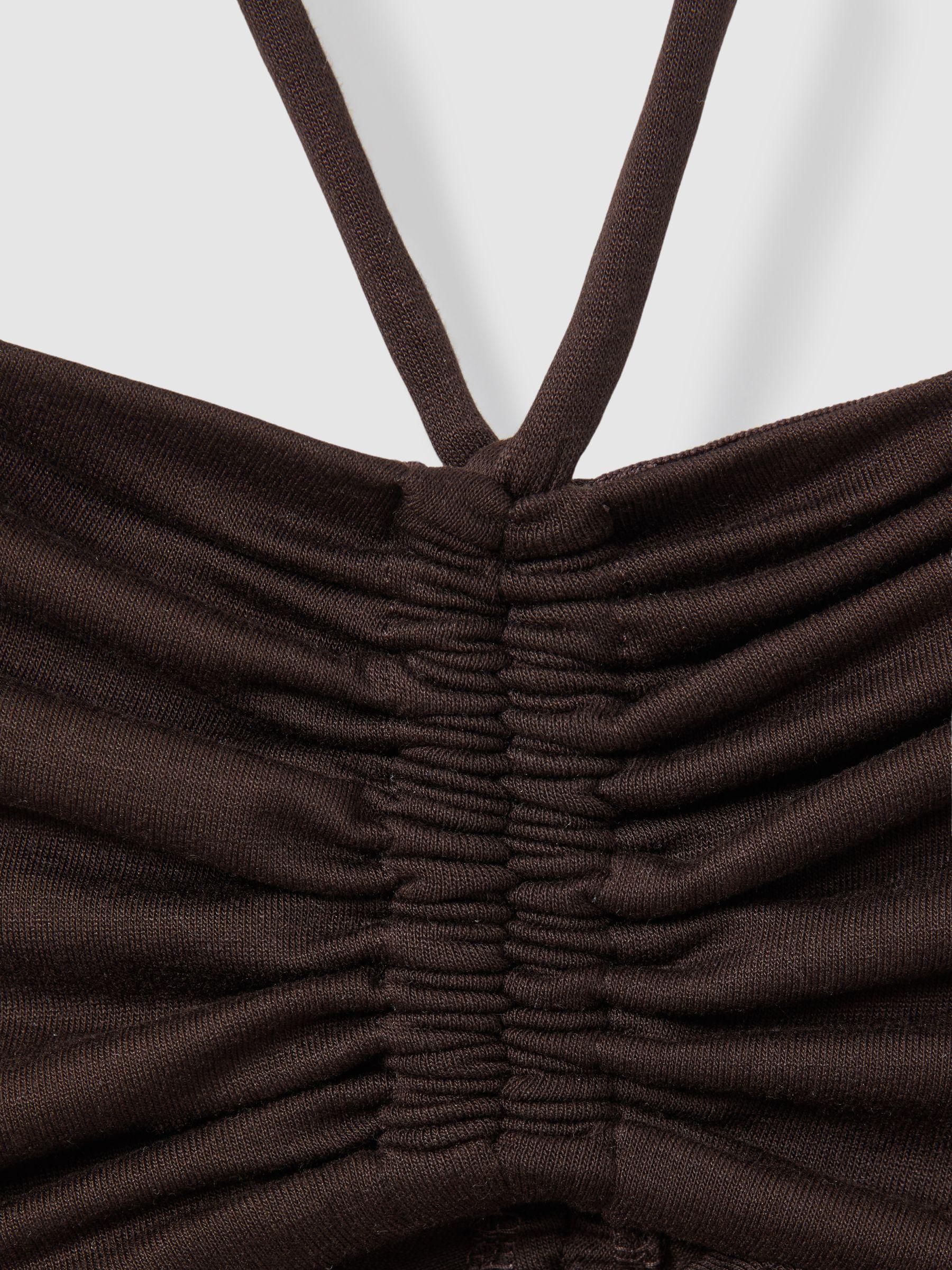 Solare Chocolate Ruched Halterneck Top Product Image