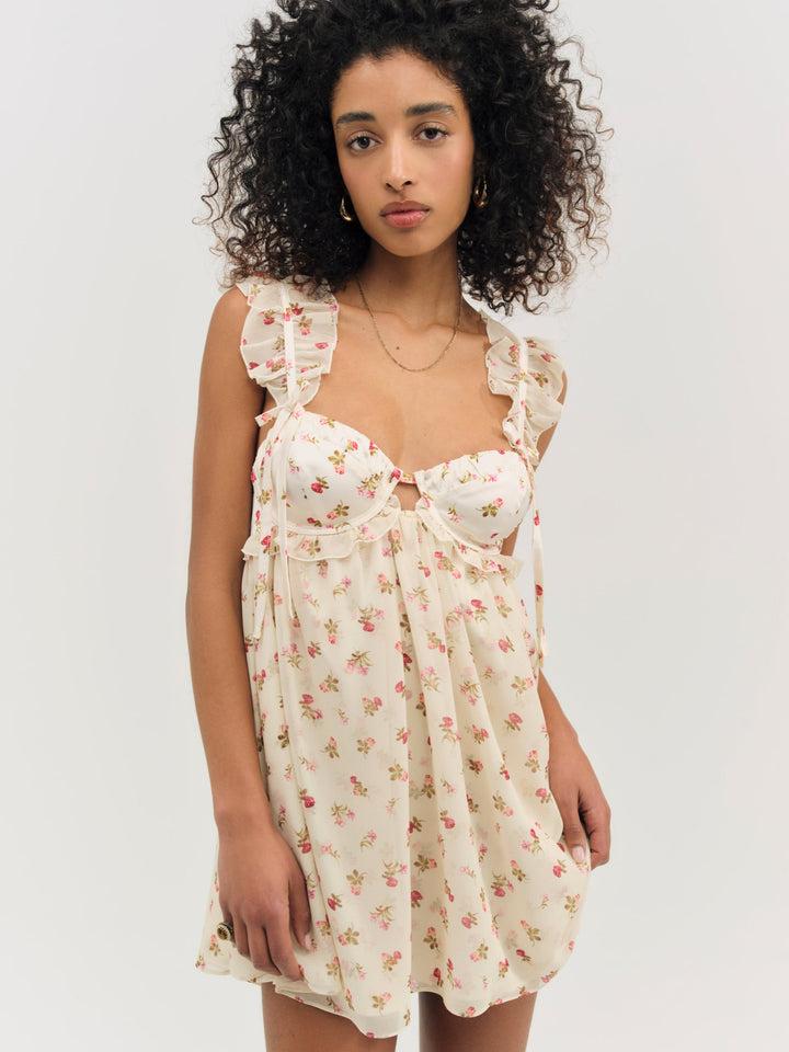 Poppy Mini Dress — White Product Image