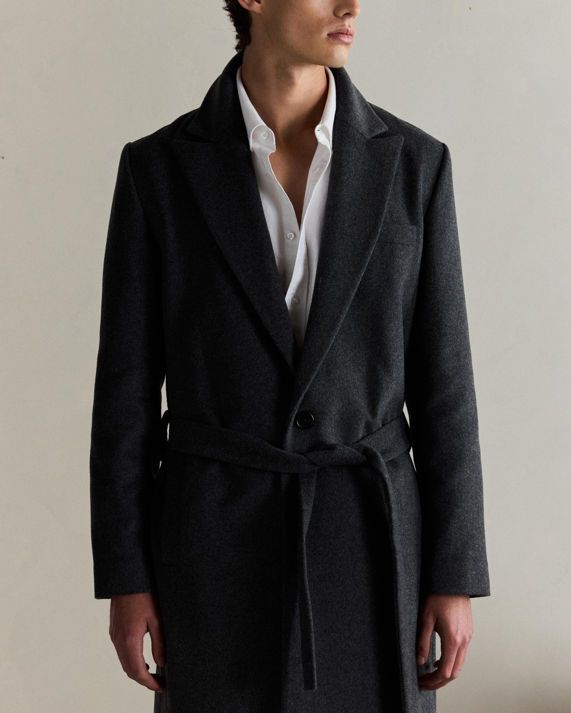 Quince | Men's Italian Wool Belted Overcoat Size XL, Wool/Nylon Product Image