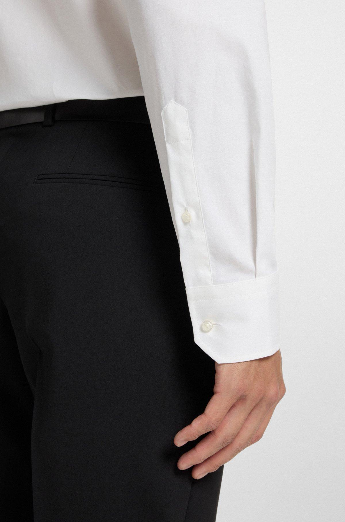 Regular-fit shirt in striped cotton twill Product Image