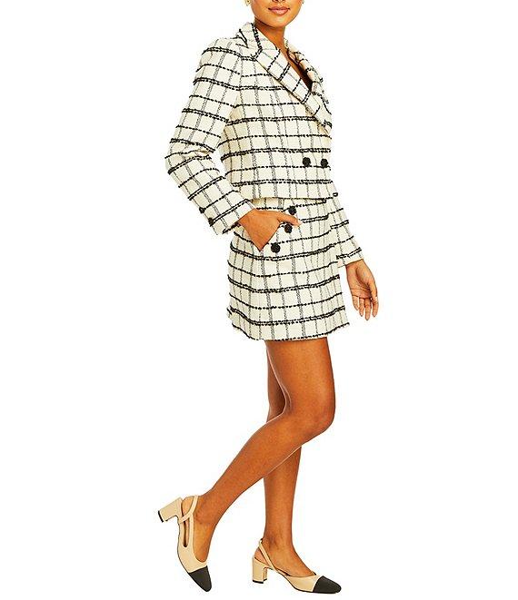 Mestiza New York Coordinating Teresa Tweed Faux Wrap Pocketed Mini Skirt Product Image