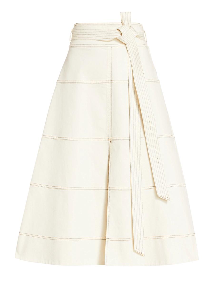 Womens Hudson Belted Midi Skirt Product Image