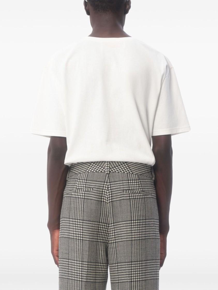 VALENTINO Mens Avorio Logo-print Crew-neck Cotton-jersey T-shirt Product Image