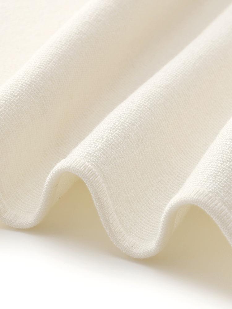 Tencel V-Neck Women Top With Detachable Beaded Chain Product Image