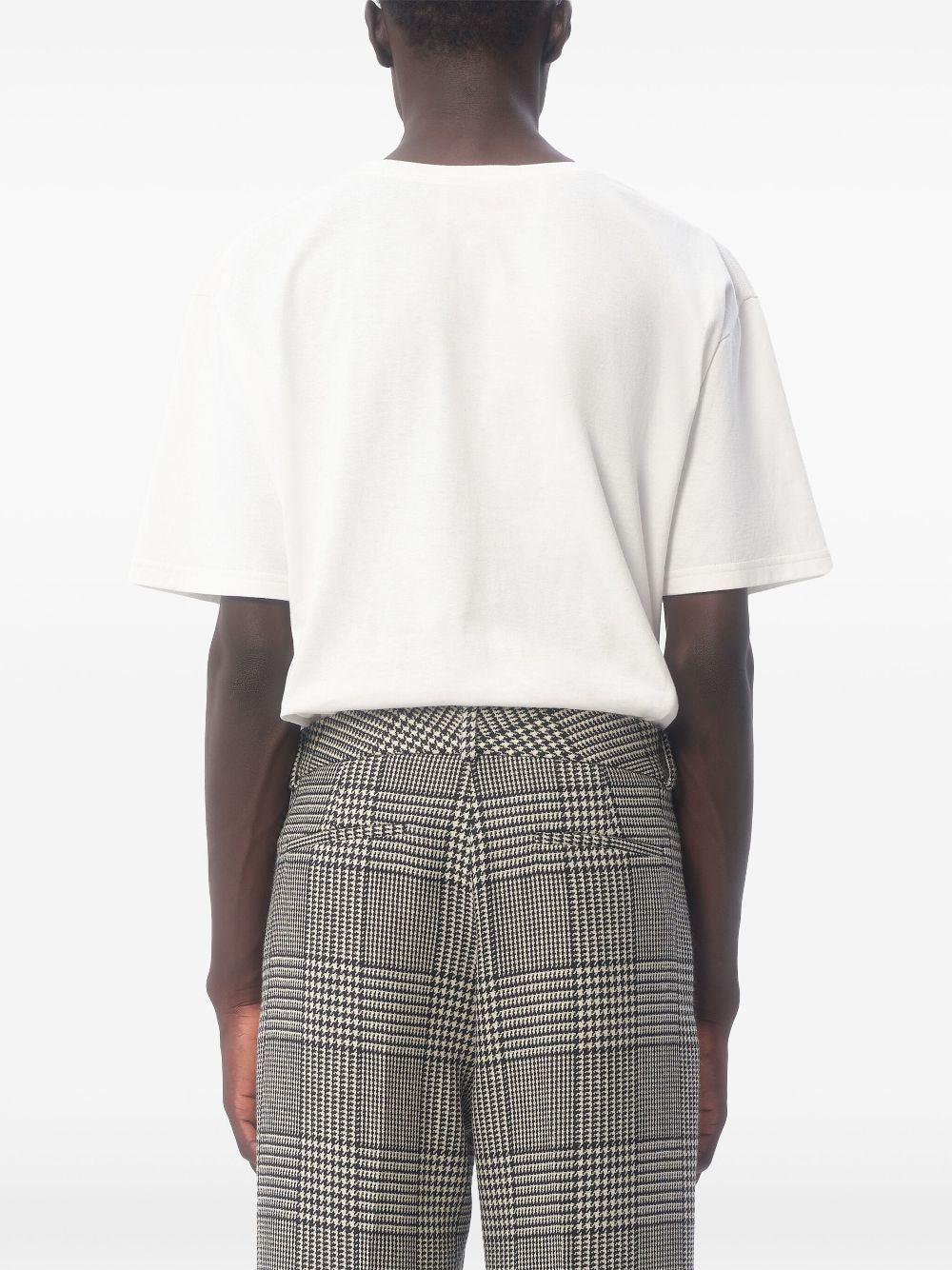 VALENTINO Mens Avorio Logo-print Crew-neck Cotton-jersey T-shirt Product Image