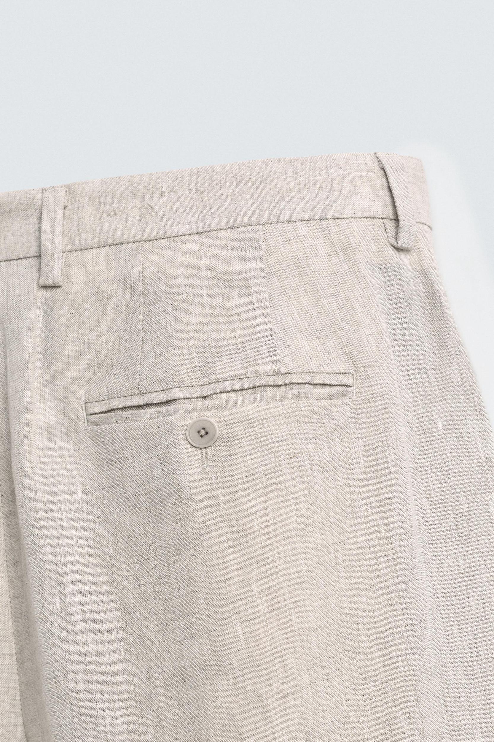 SUIT PANTS IN 100% LINEN Product Image