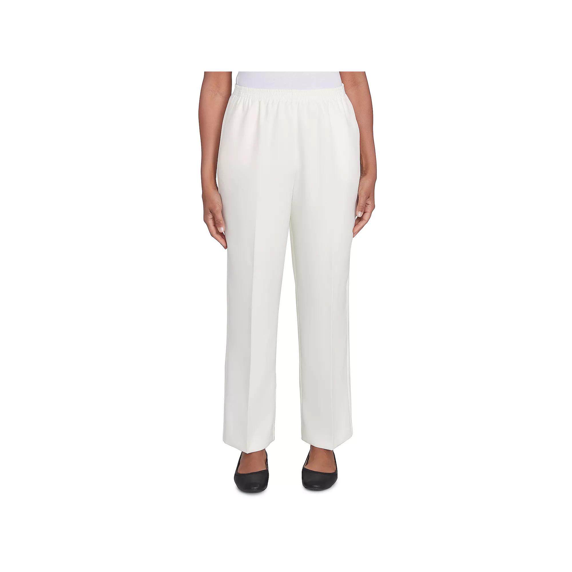 Women's Alfred Dunner All Around Elastic Poly Short Length Pants,  Product Image