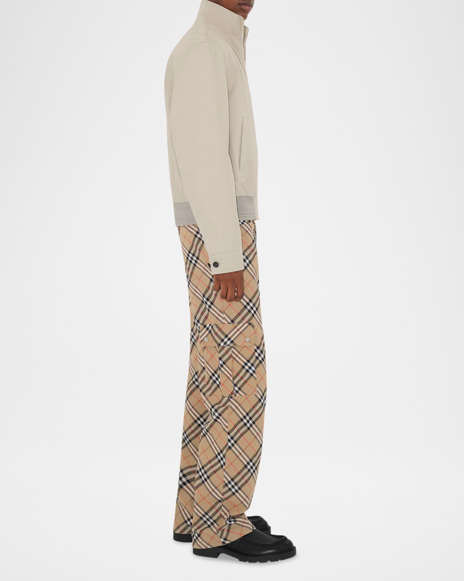 Men's Check Cargo Trousers Product Image