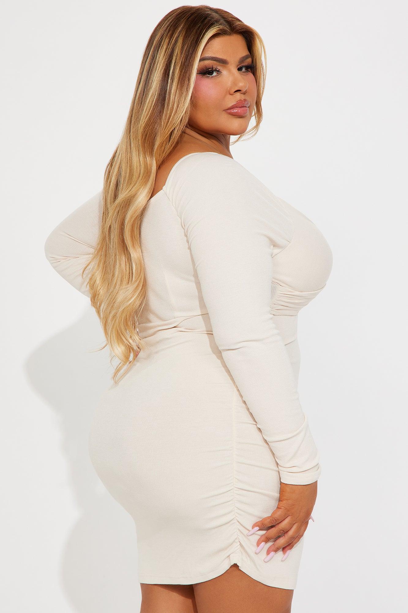 Heavenly Hacci Mini Dress - Off White Product Image