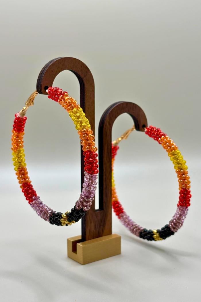 Beaded Rope Chain & Hoop Set Product Image