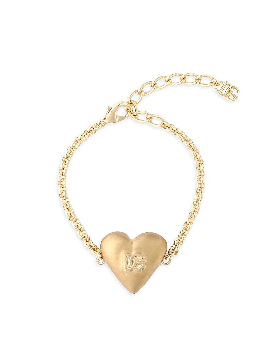 Womens Goldtone Monogram Heart Bracelet Product Image