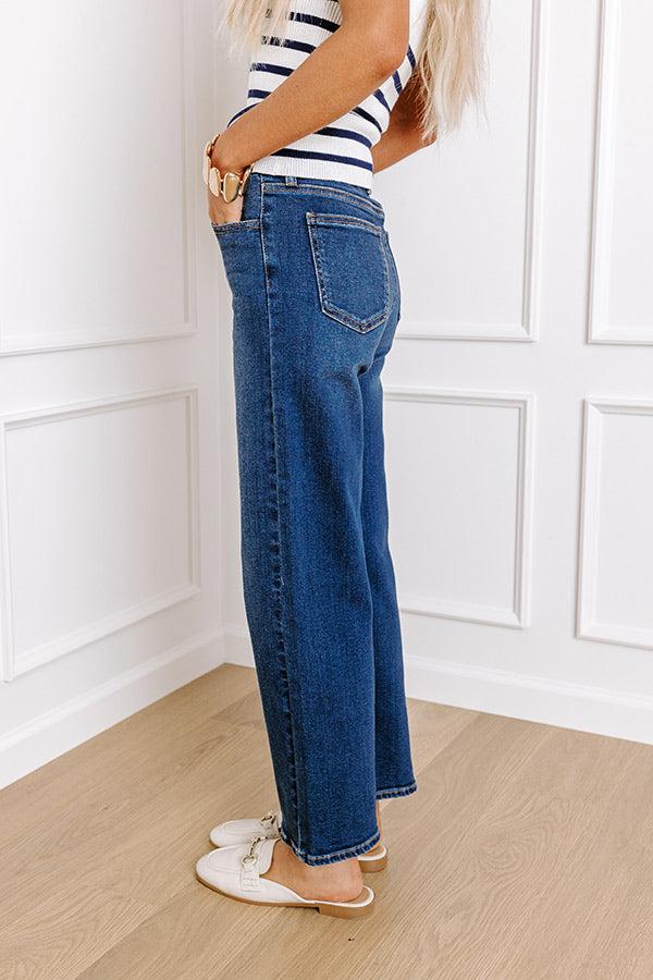 Just USA Wren High Waist Straight Leg Jean in Dark Wash Product Image