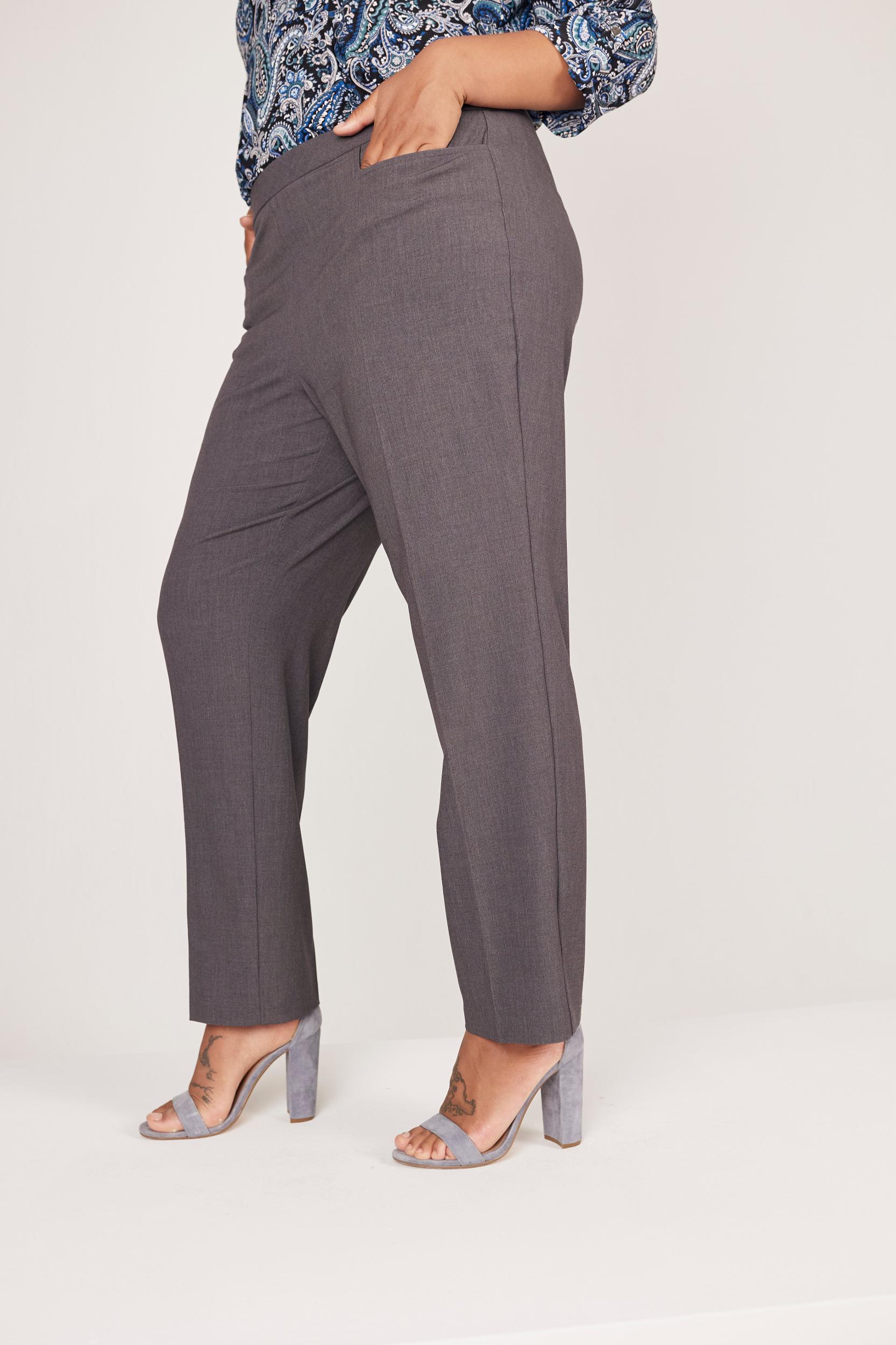 Roz & Ali™ Pull On Tummy Control Pants With L Pockets, Tall Length Plus Product Image