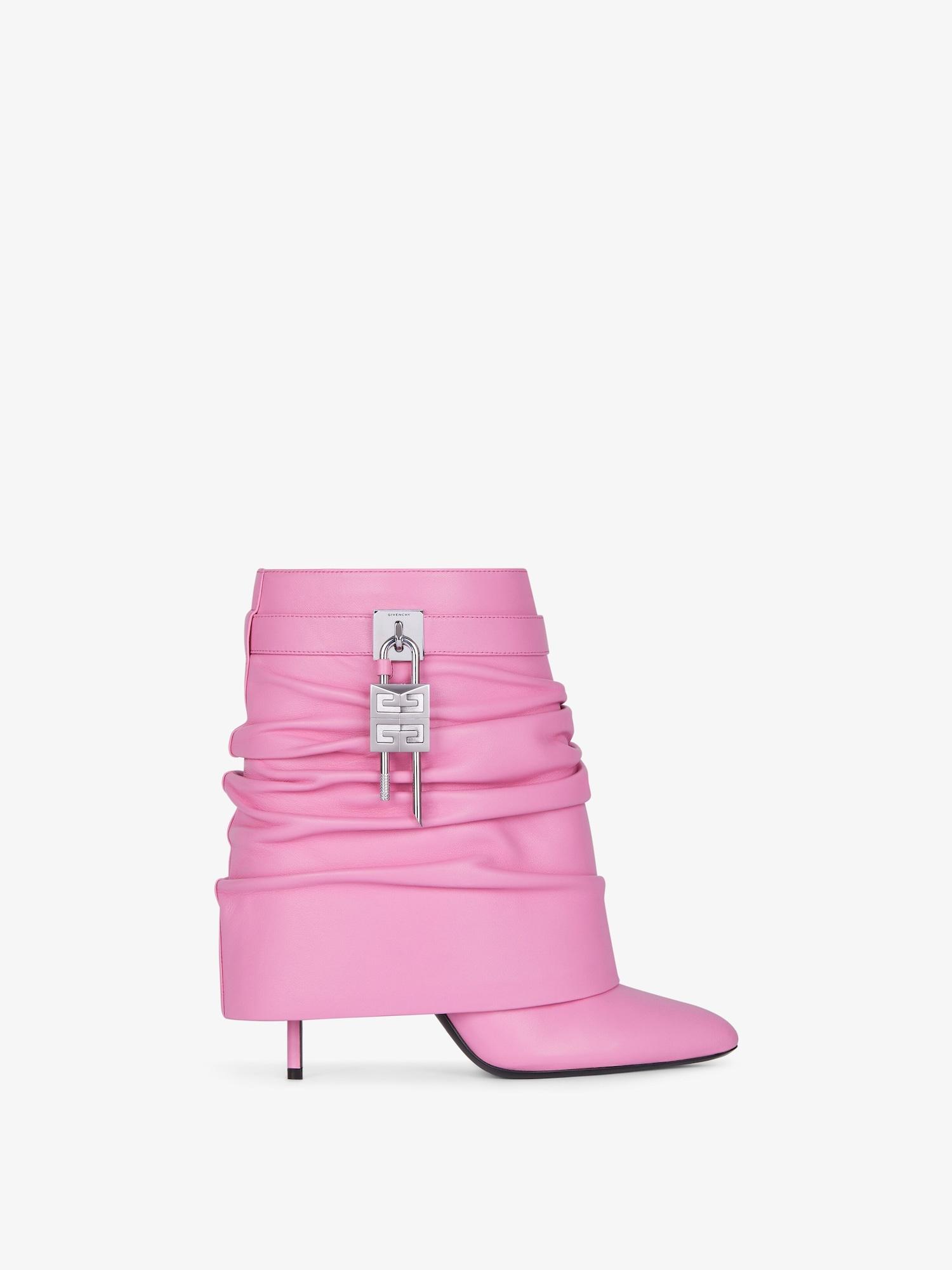 Shark Lock Stiletto ankle boots in nappa leather Product Image