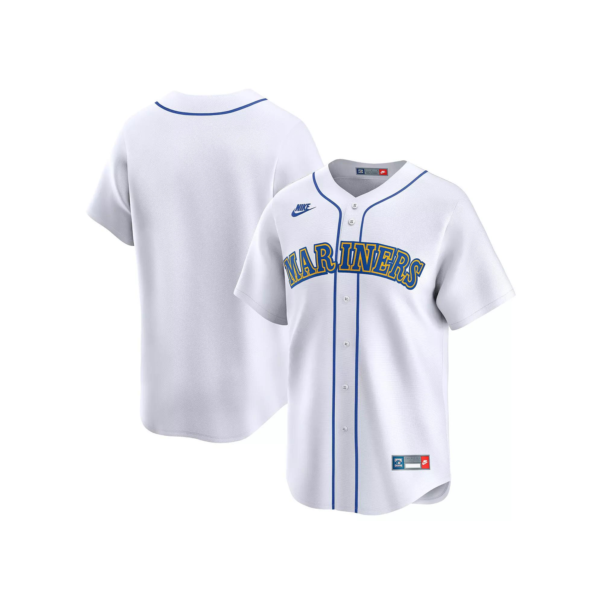 Men's Nike White Seattle Mariners Cooperstown Collection Limited Jersey, Size: Large Product Image