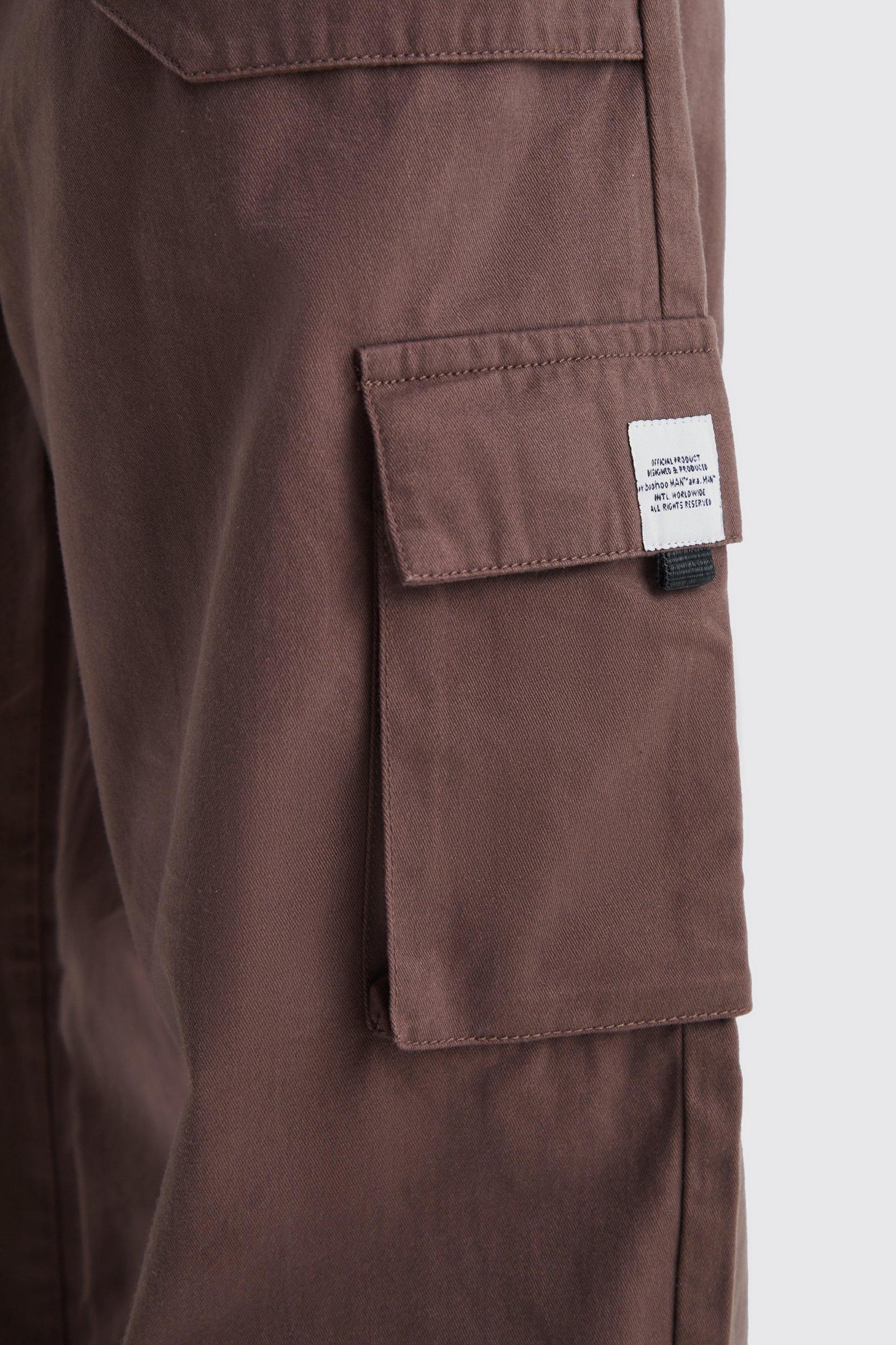 Tall Elastic Waist Relaxed Fit Buckle Cargo Sweatpants | boohooMAN USA Product Image