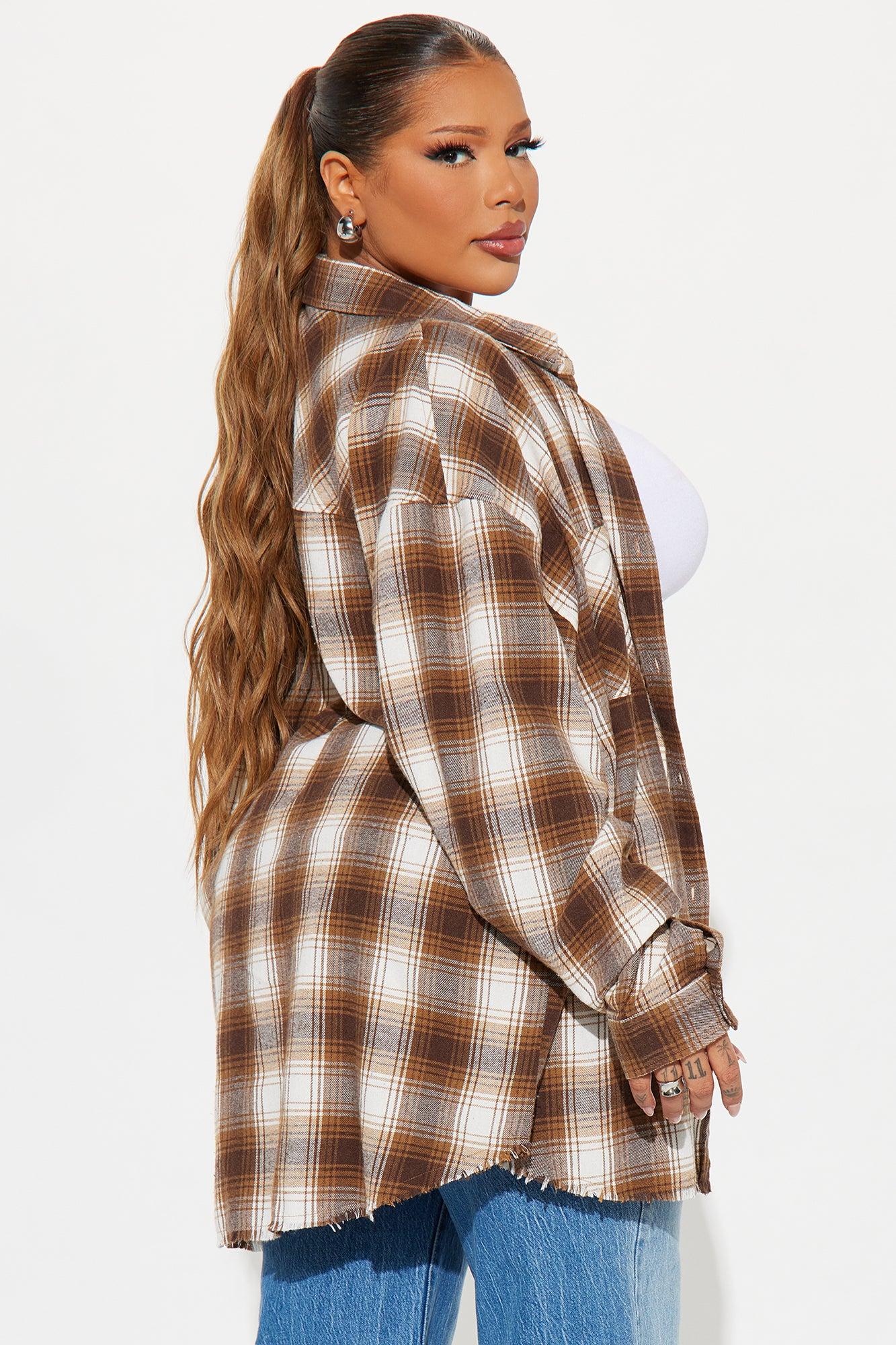 Seasons Change Plaid Shirt - Brown/combo Product Image