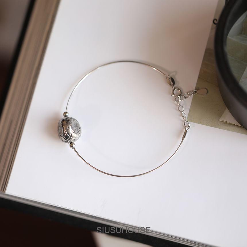 Sterling Silver Bead Bangle Product Image