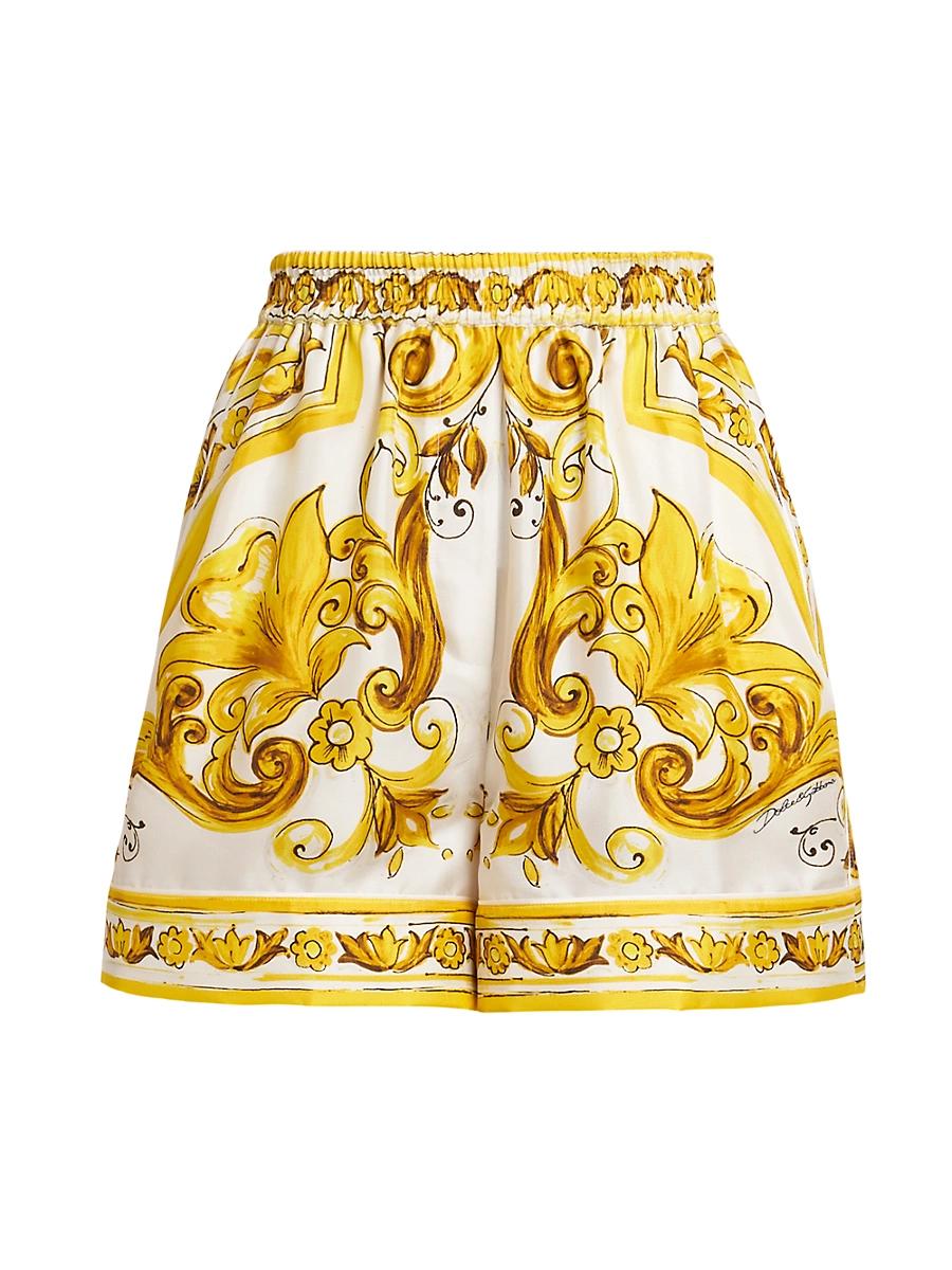 Womens Maiolica Silk Pajama Shorts Product Image
