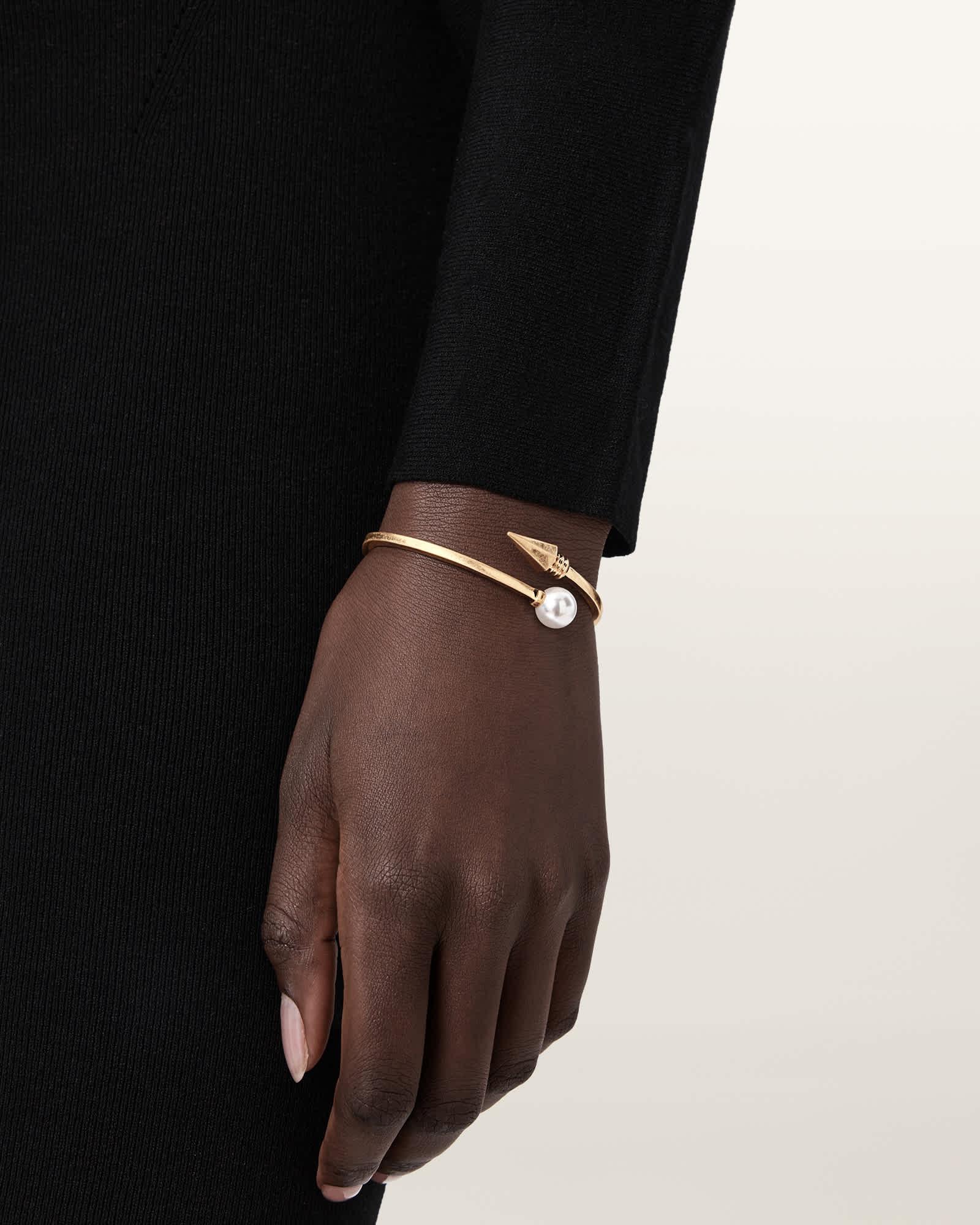 Lia Heart Huggie Earrings WARM SILVER | ALLSAINTS US Product Image