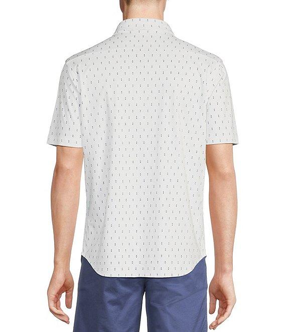 Cremieux Blue Label Geo Print Short Sleeve Coatfront Shirt Product Image
