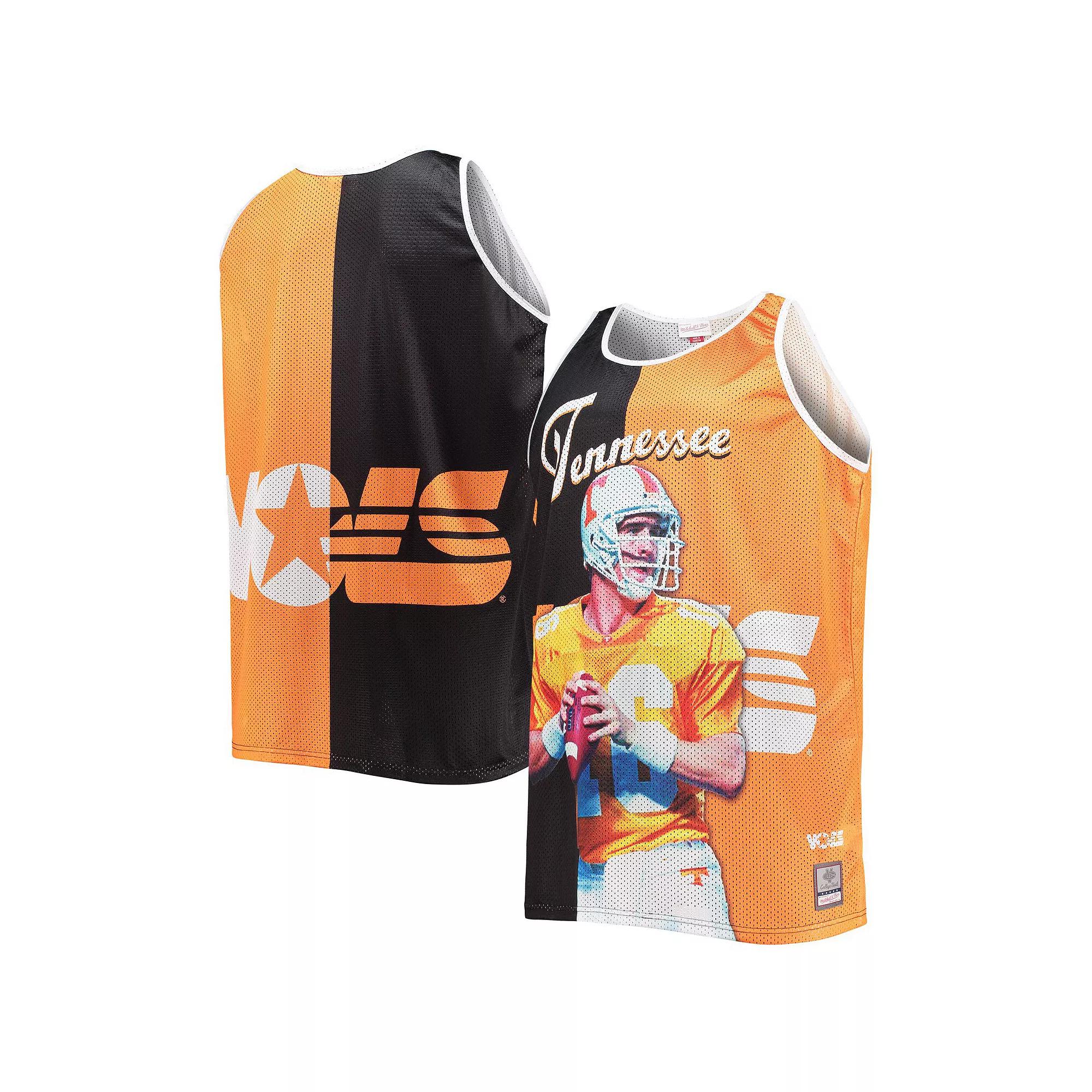 Men's Mitchell & Ness Peyton Manning Black/Tennessee Orange Tennessee Volunteers Sublimated Player Big & Tall Tank Top, Size: 4XB Product Image