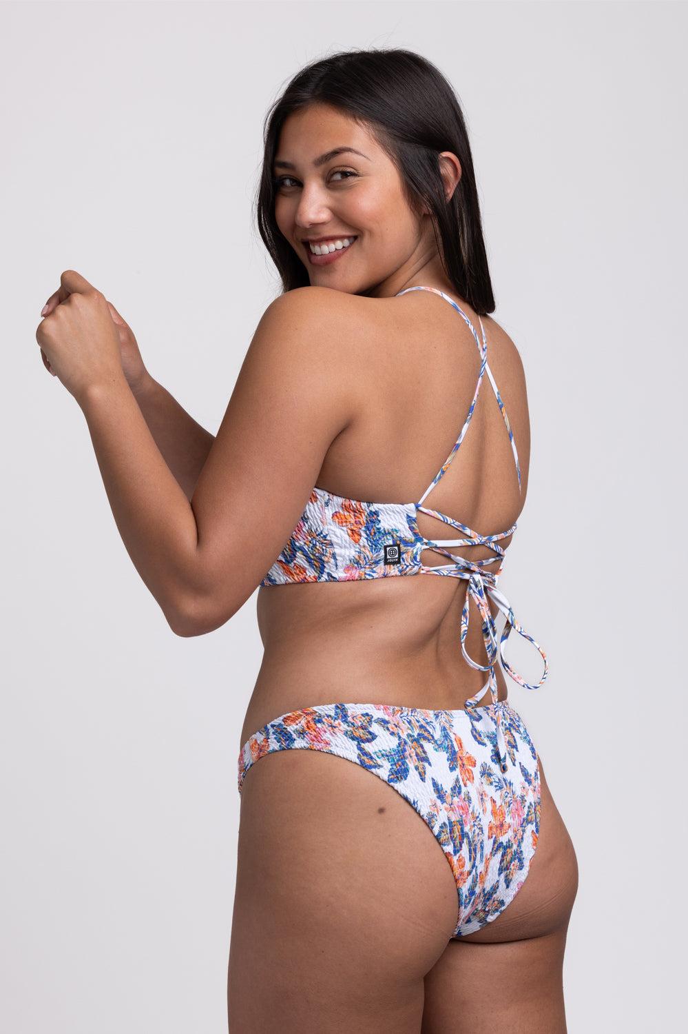 Kelia Smocked Bikini Bottom - Palm Female Product Image