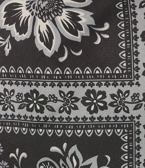 Honey & Sparkle Woven Printed Satin Spaghetti Strap Hanky Hem Top Product Image