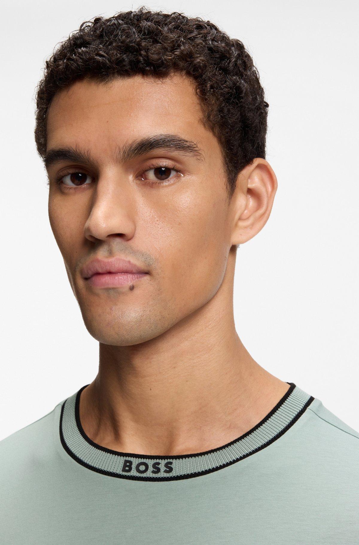 Cotton T-shirt with logo crew neck Product Image