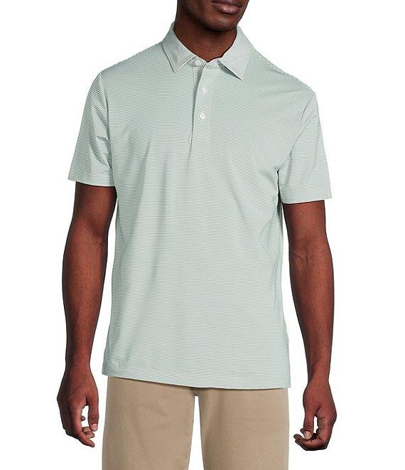 Cremieux Blue Label Performance Stretch Stripe Short Sleeve Polo Shirt Product Image
