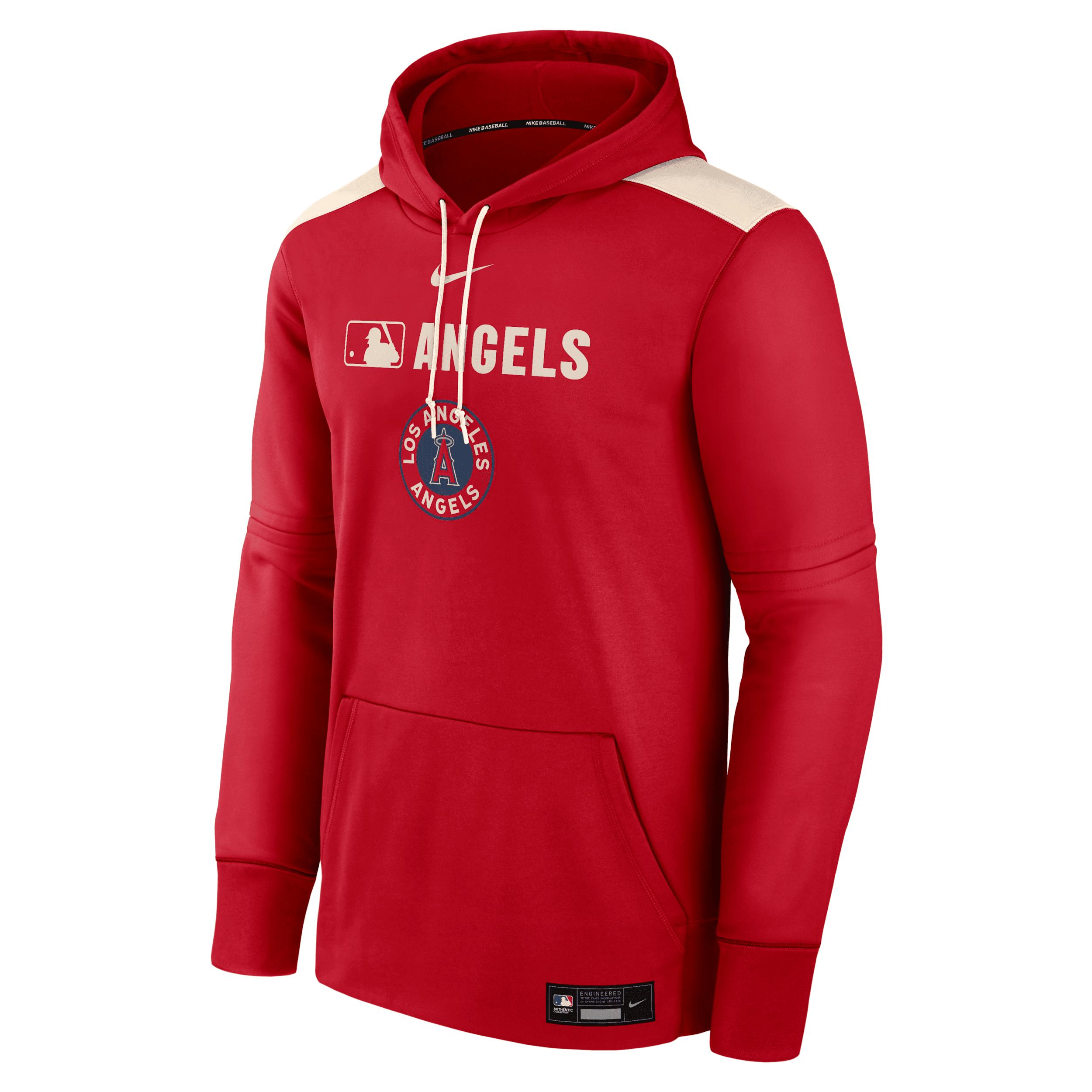 Men's Los Angeles Angels Authentic Collection City Connect Nike Therma MLB Pullover Hoodie Product Image