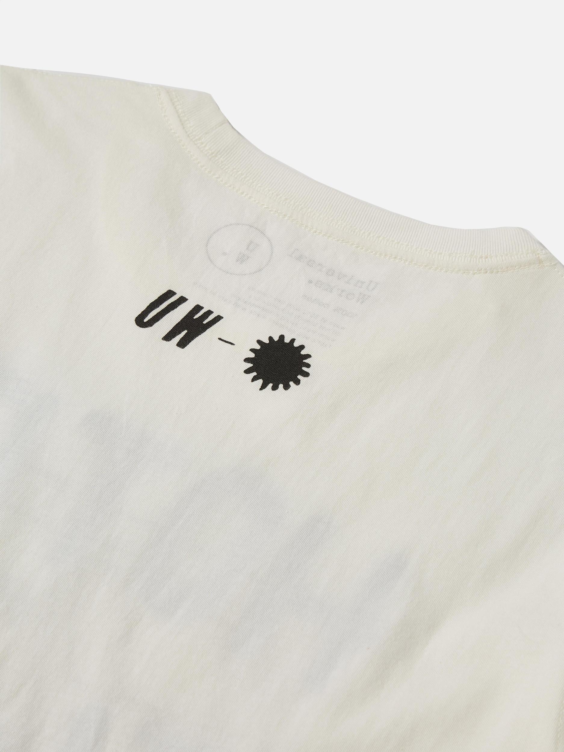 Universal Works Print Tee in Ecru 'Hotel Deluxe' Single Jersey Product Image