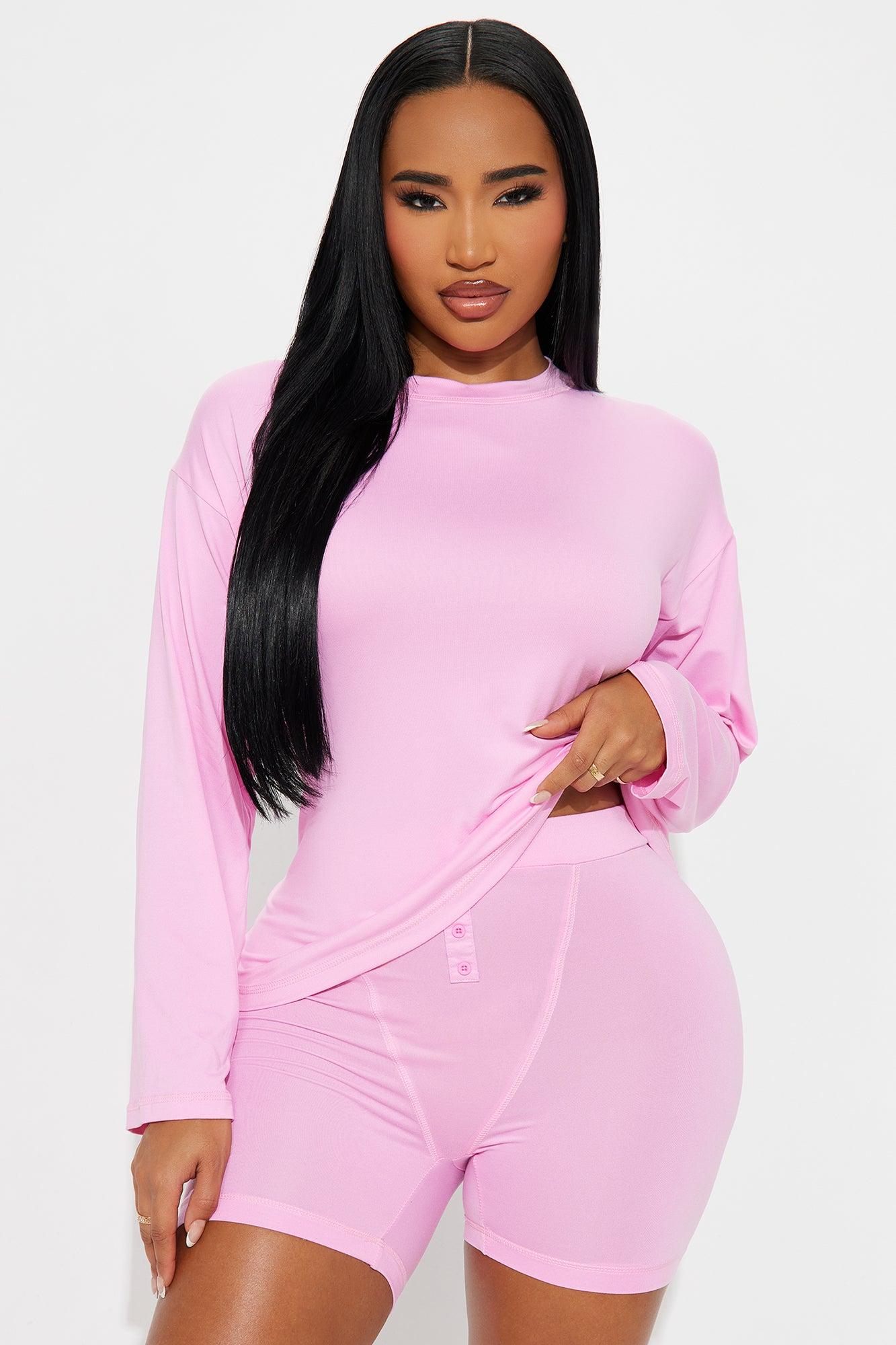 Me And You PJ Boxer Short Set - Pink Product Image