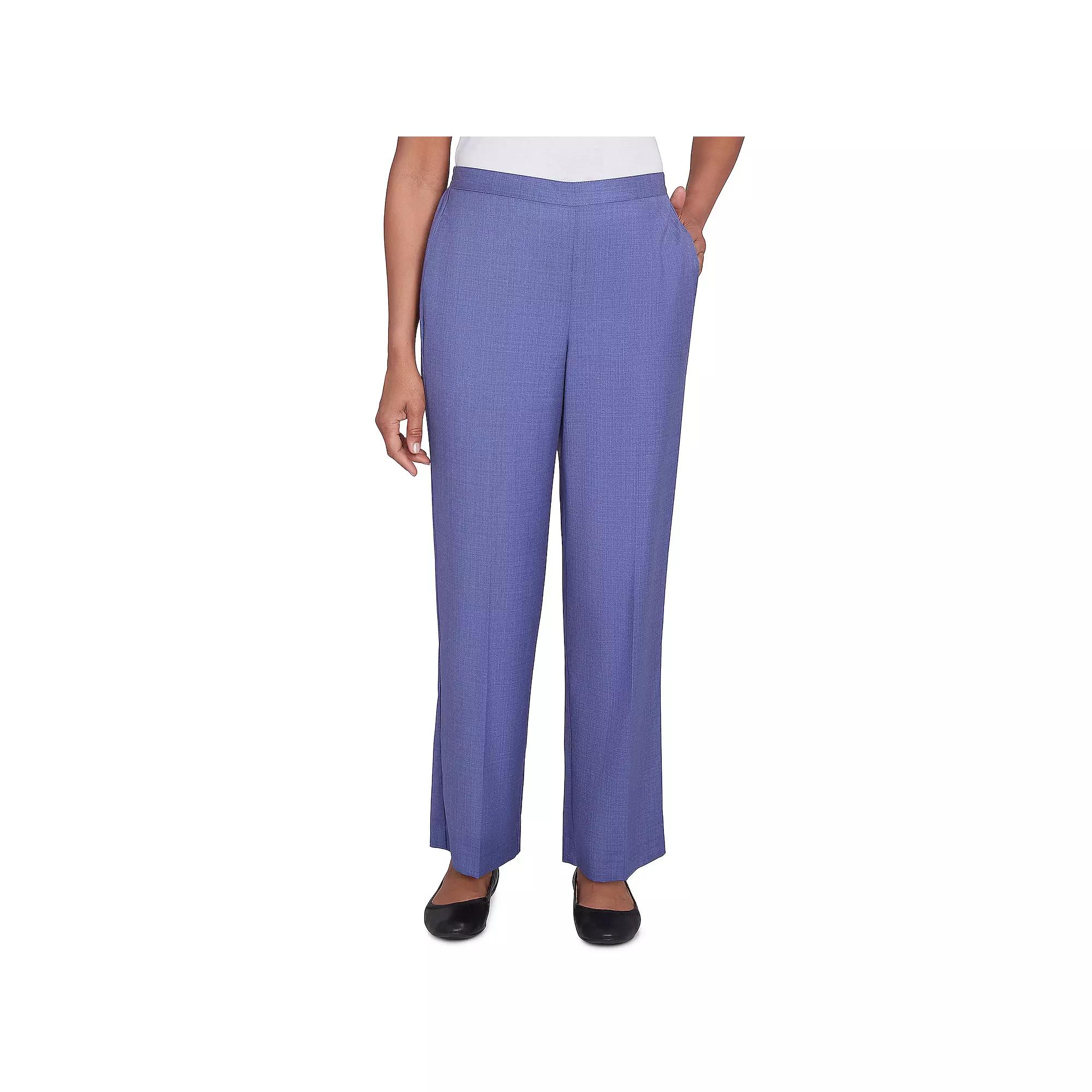 Petite Alfred Dunner Avenue Classic Medium Length Pants, Women's, Size: 18 Petite, Wisteria Product Image