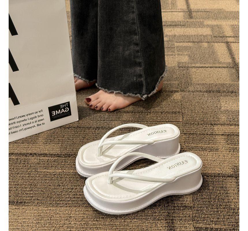Plain Platform Flip Flops Product Image