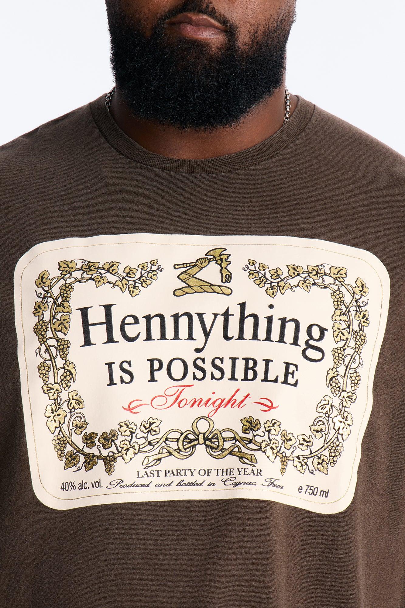 Hennything Is Possible Short Sleeve Crew Tee - Brown Male Product Image