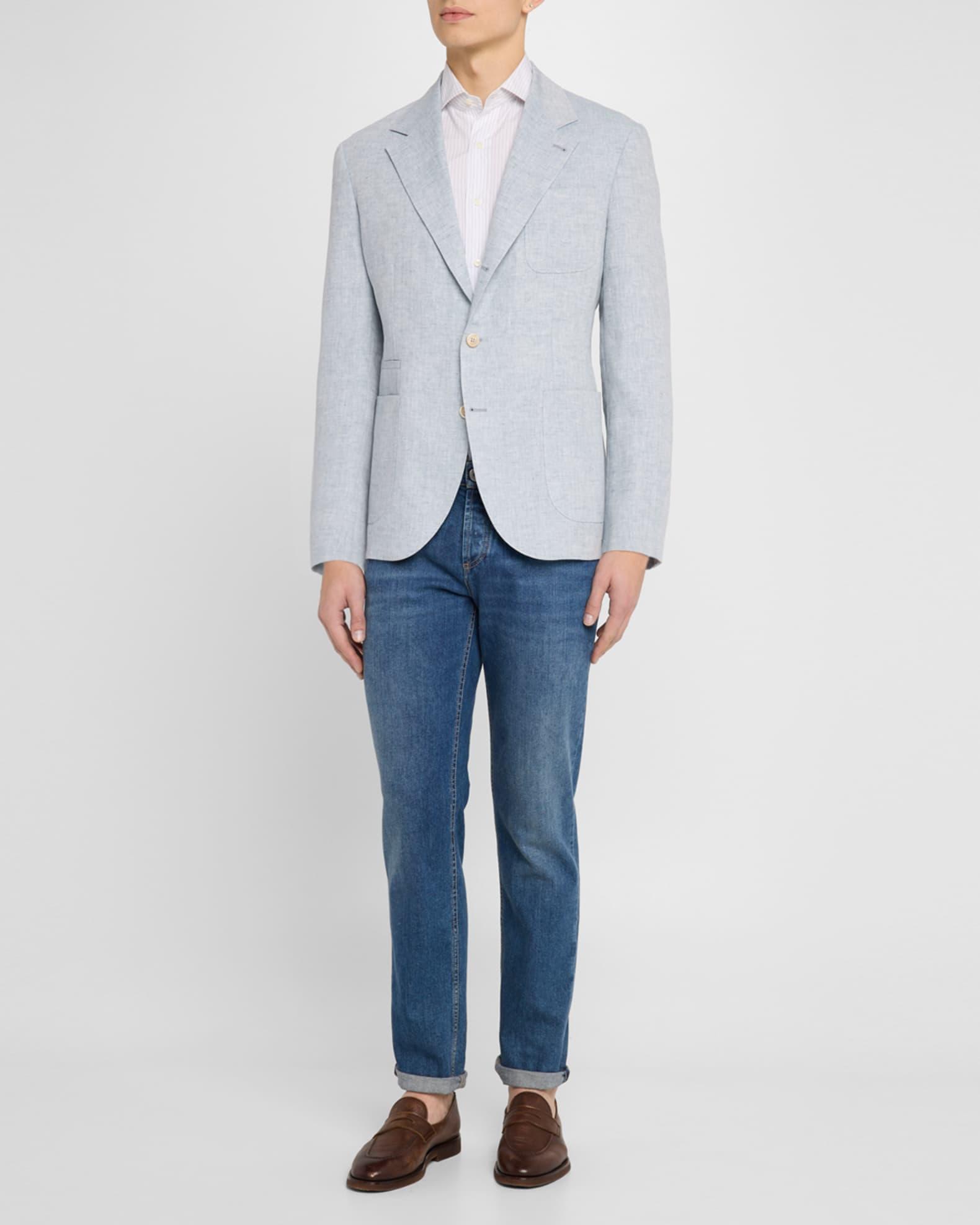 Men's Linen Single-Breasted Sport Coat Product Image