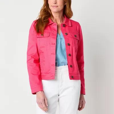St. John's Bay Midweight Denim Womens Jacket Product Image
