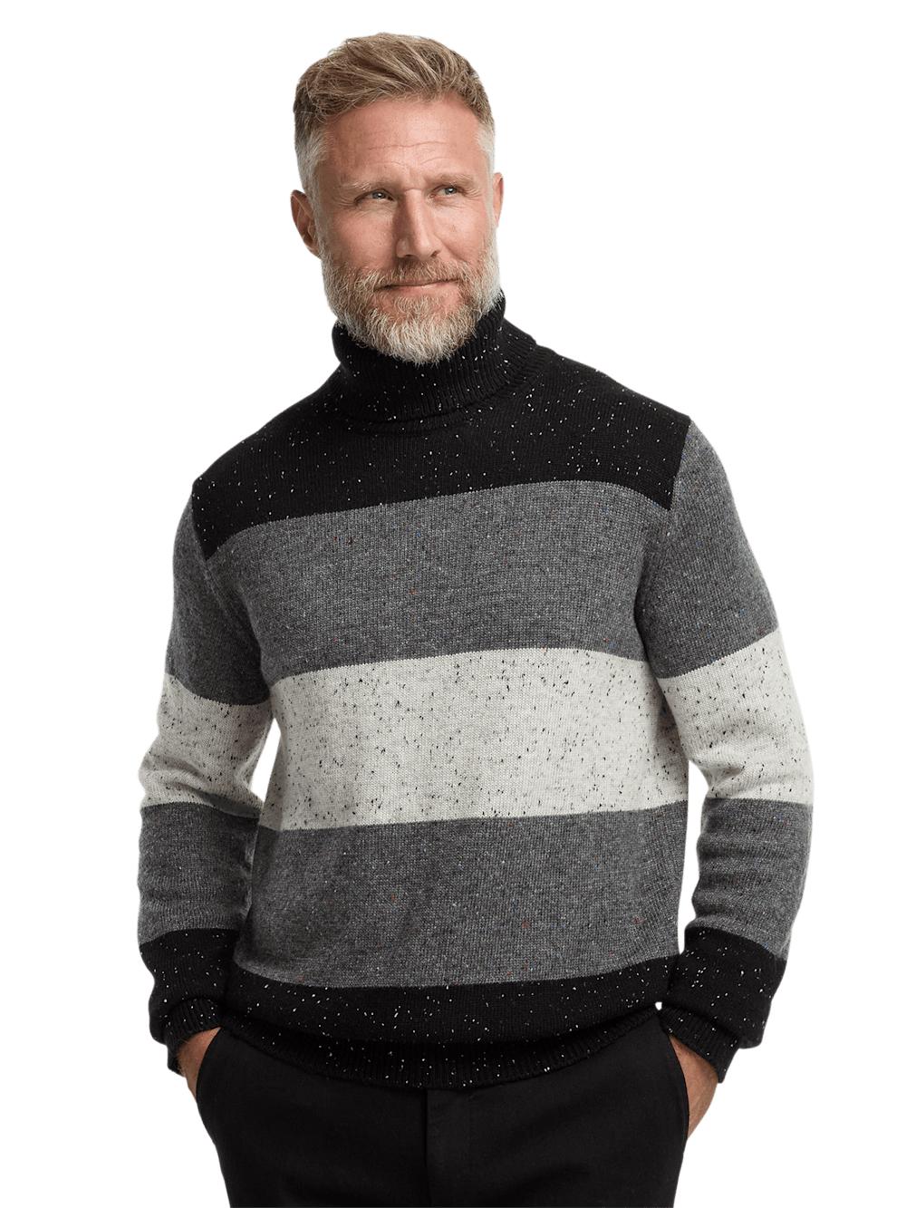 Donegal Turtleneck Sweater - Black Product Image