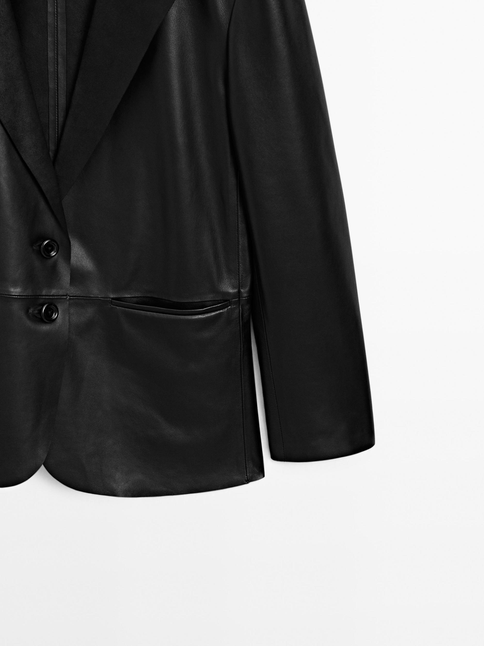 Flowing nappa leather blazer Product Image