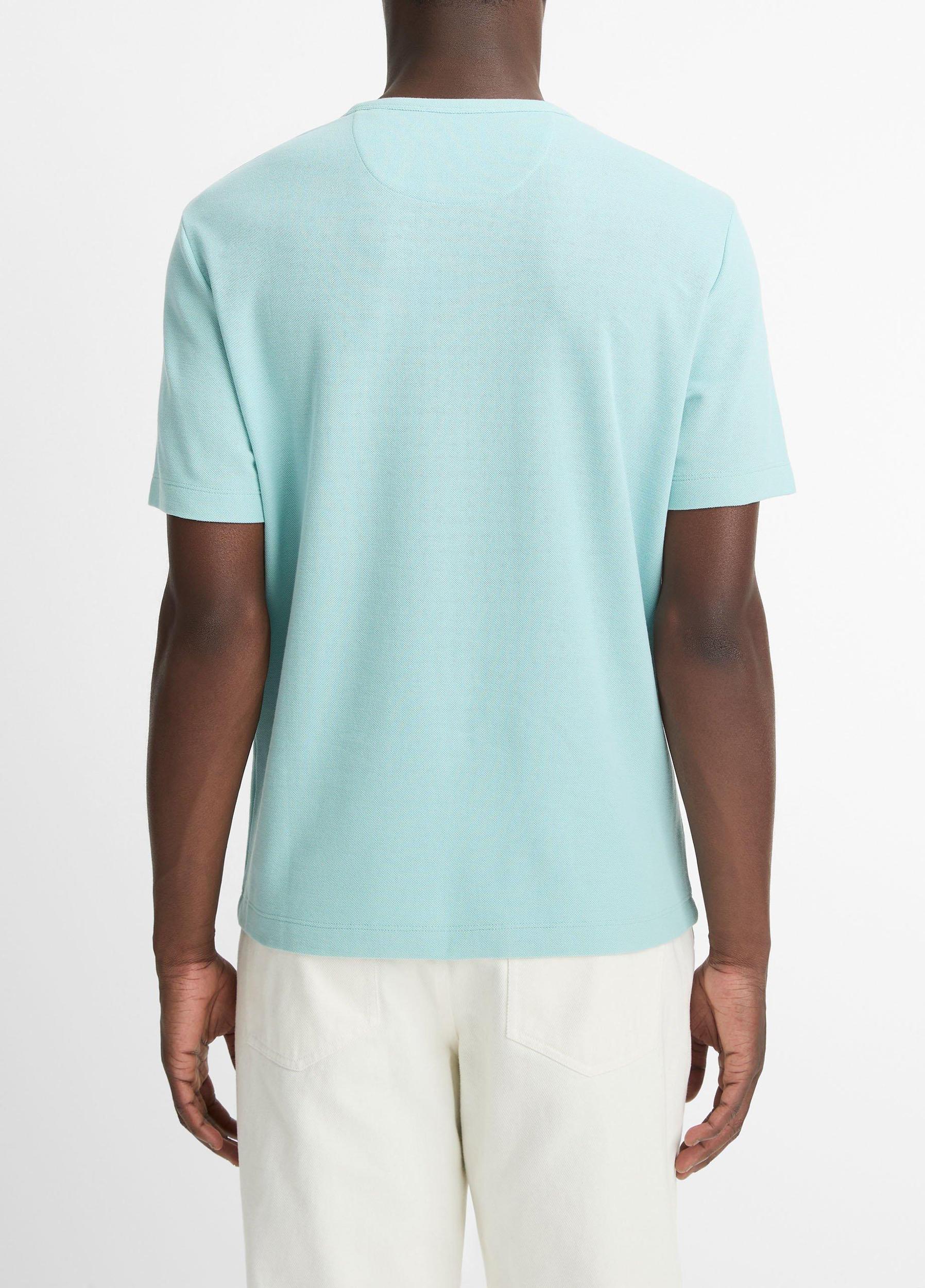 Pima Cotton Piqué Crew Neck T-Shirt Product Image