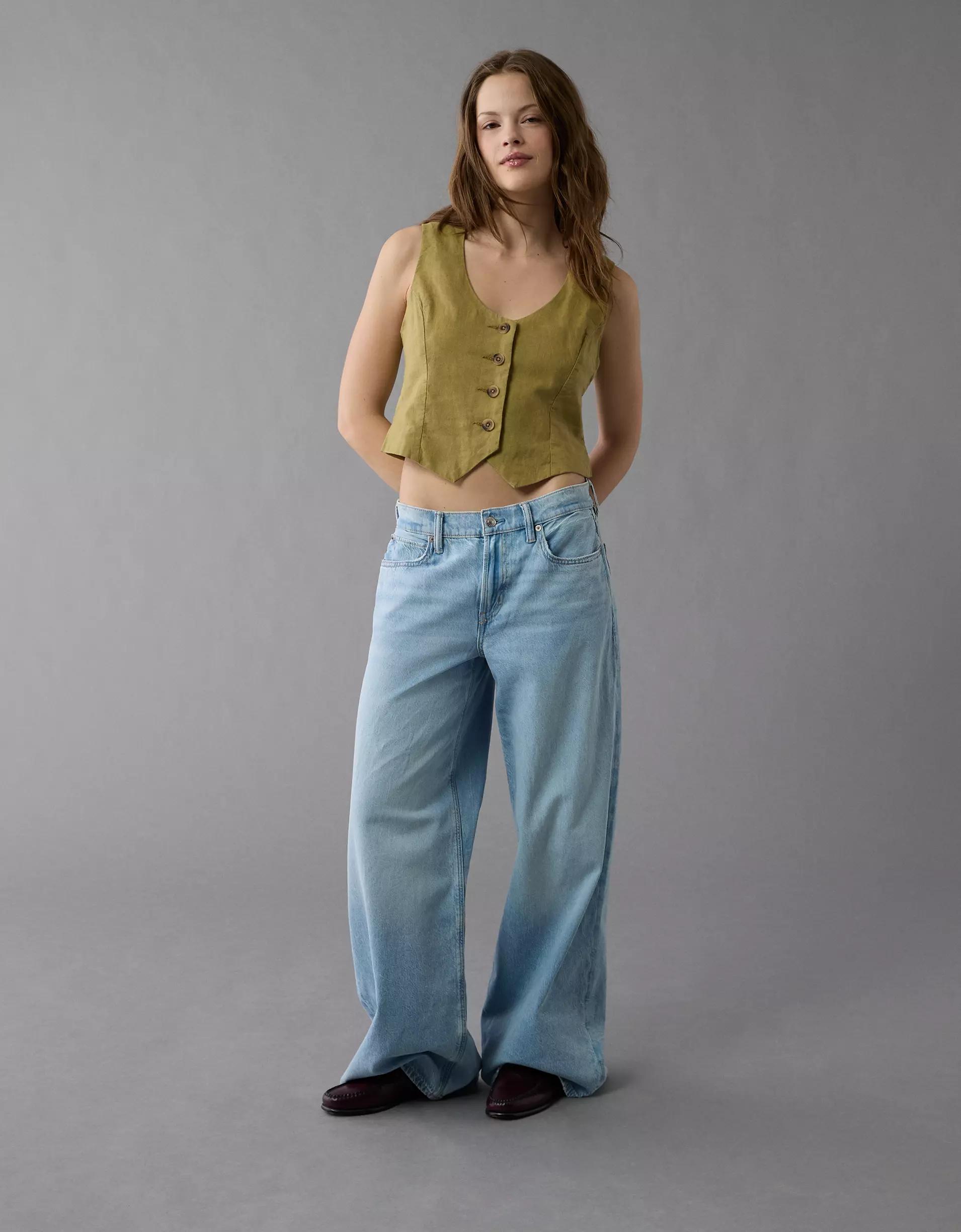 AE Linen-Blend Vest Product Image