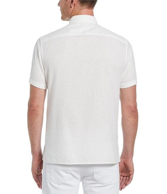 Perry Ellis Diamond Dobby Short Sleeve Woven Shirt Product Image