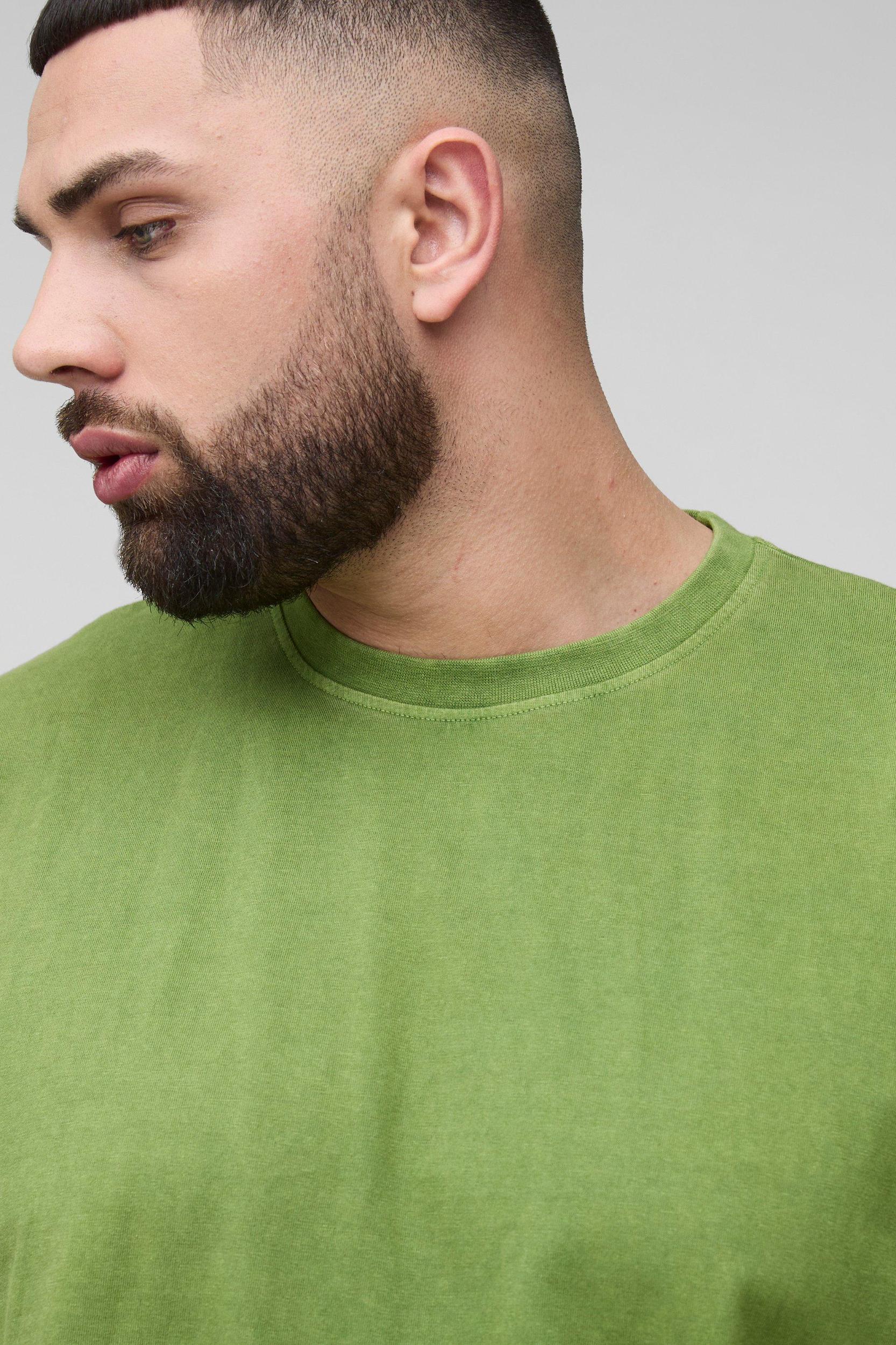 Plus Oversized Acid Wash T-Shirt | boohooMAN USA Product Image