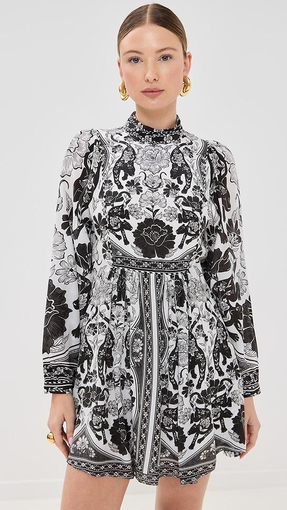 FARM Rio Flower Leopards Off-White Mini Dress | Shopbop Product Image