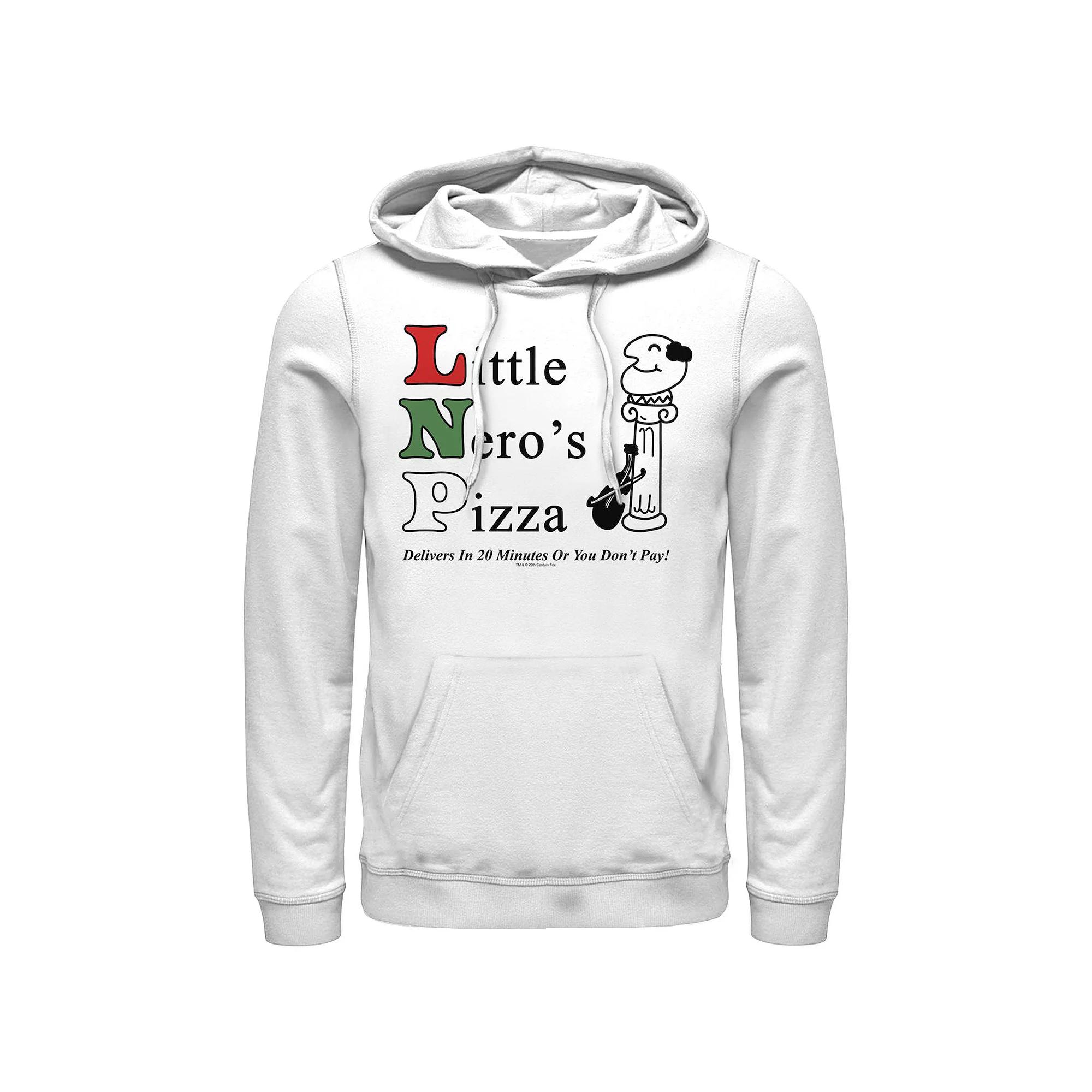 Big & Tall Home Alone Little Nero's Pizza Graphic Hoodie, Men's, Size: XXL, White Product Image