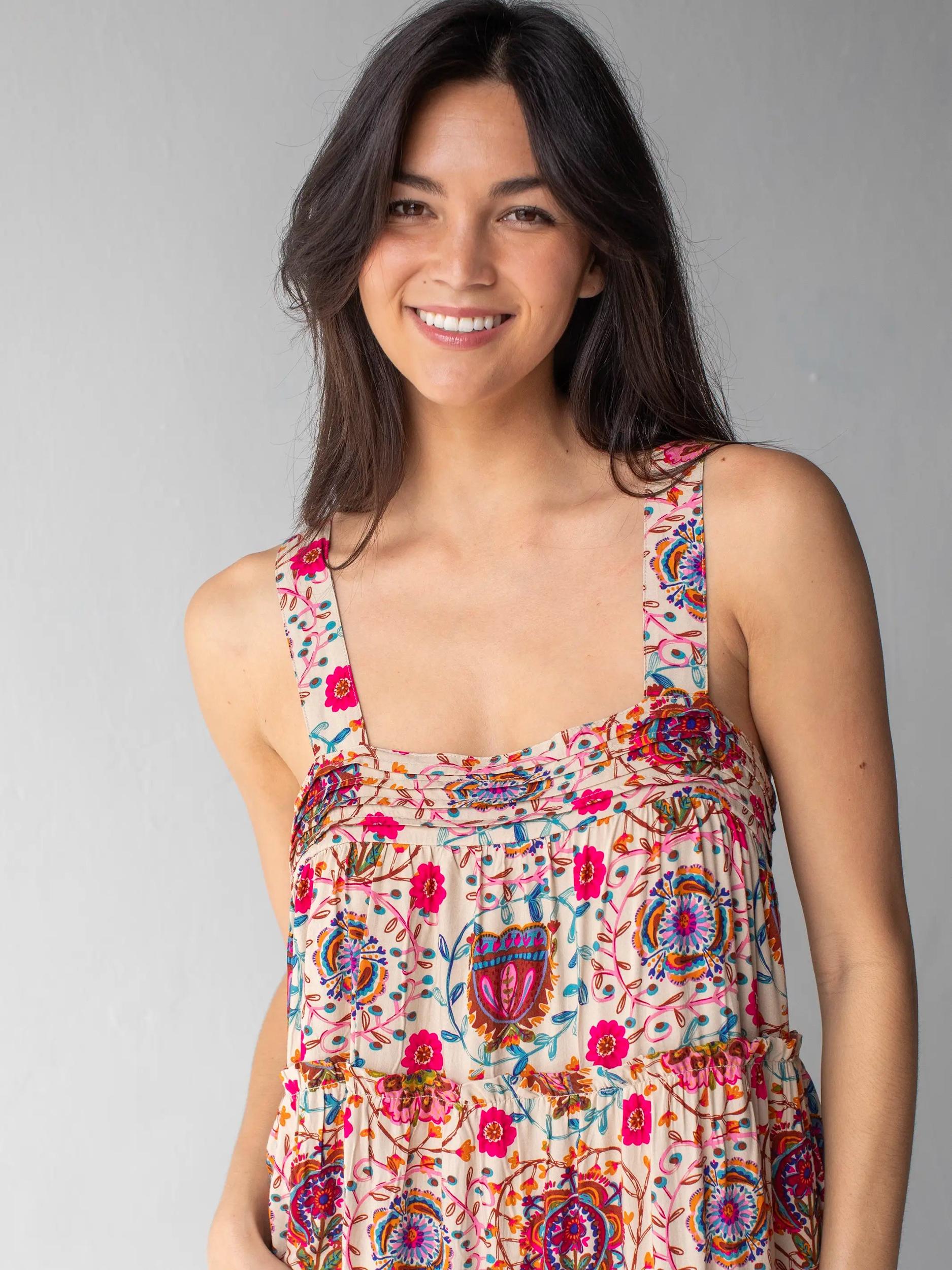 Kate Maxi Dress - Pink Folk Floral Product Image