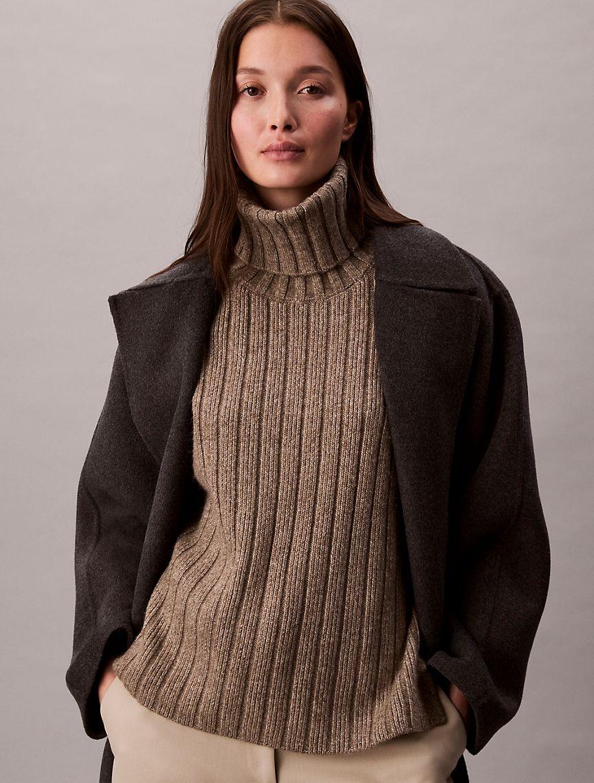 Rib Relaxed Sleeveless Sweater Product Image